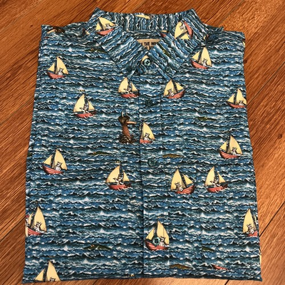 #ad RSVLTS Where The Wild Things Are Shirt Mens Large Blue Max#x27;s Voyage Stretch $49.00