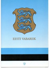 Estland, die ersten Marken der Republik im dekorativen Folder