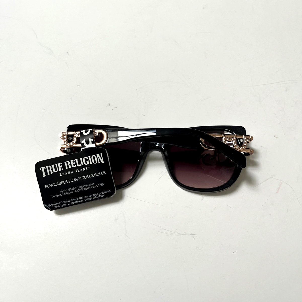 New TRUE RELIGION Cat Eye Rhinestone Sunglasses Acetate  display picture 2