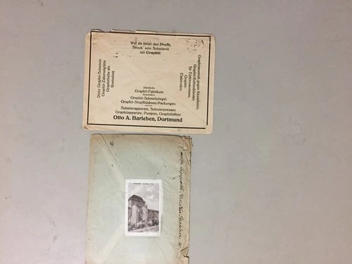 Two '20 Germany special covers:one w/label on back,one advertise