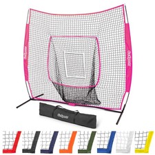 7 ft x Baseball  Softball Practice Net Team Colors Pink GoSports Tone Hitting