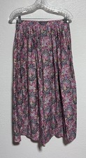 Vtg 90s Susan Bristol Maxi Floral Garden Tea party Cottagecore Cotton Size 8