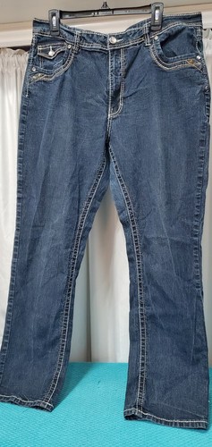 Angel Jeans donna Bling pantaloni gamba dritta impreziositi tasche con patta taglia 22 - Foto 3 di 14
