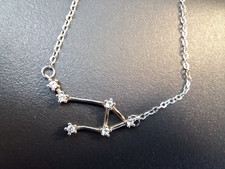 Zartes Silberkettchen Collier 925er Silber, 50cm lang Sternenbild mit Zirkonia !