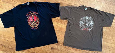 VTG Lot of (2) Ray Wylie Hubbard Size XL/2XL Snake Farm SIGNED