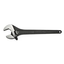 Adjustable Wrench 18 in Heavy Duty Black Oxide Steel Wide Jaw Grip Crescent
