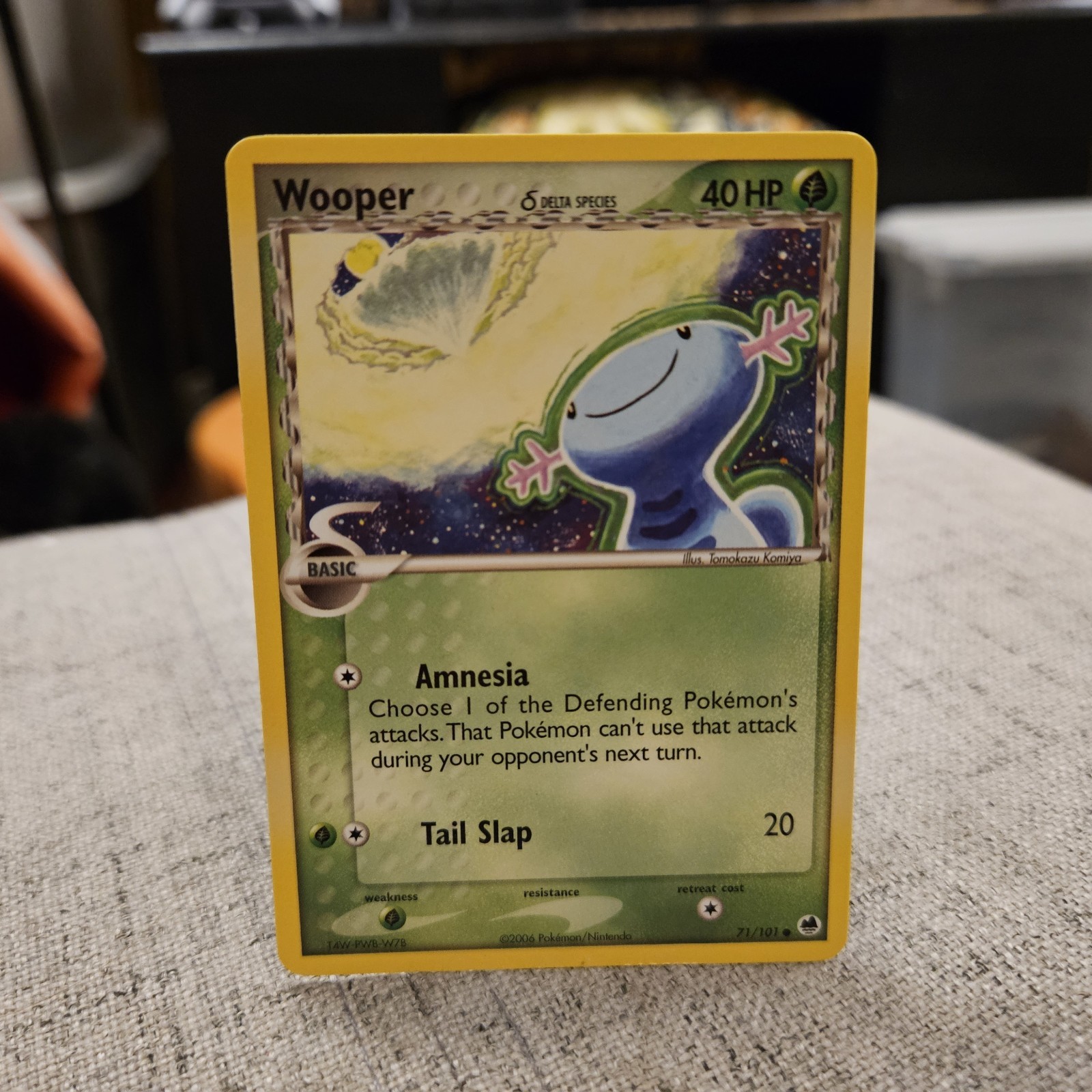 Wooper Pokemon TCG EX Dragon Frontiers Common Card #71/101