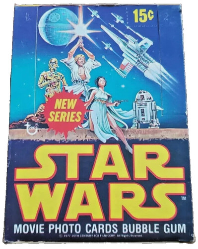 1977 STAR WARS EMPTY WAX BOX  -Mint
