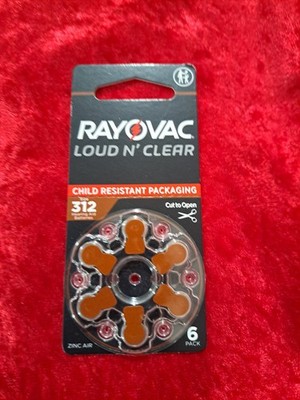 60 x Rayovac Extra 312 Size Hearing aid batteries Zinc air 10 Packs Used By 2029
