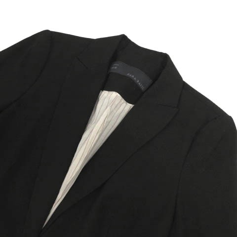 ZARA BASIC Jacket Peak Lapel Single 1B Face Black… - image 2