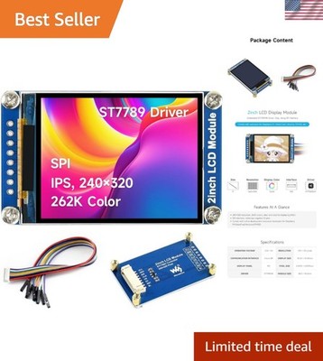 2inch LCD Display Module, Compatible with Raspberry Pi/Pi zero/Arduino/Esp32,...