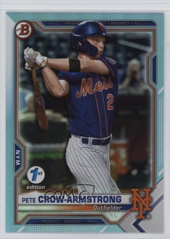 2021 Bowman 1st Edition Sky Blue Foil Pete Crow-Armstrong #BFE-22 1t44