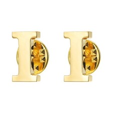 2Pcs Letter I Lapel Pins Initial Alphabet Lapel Collar Pins for Shirt Dress Gold