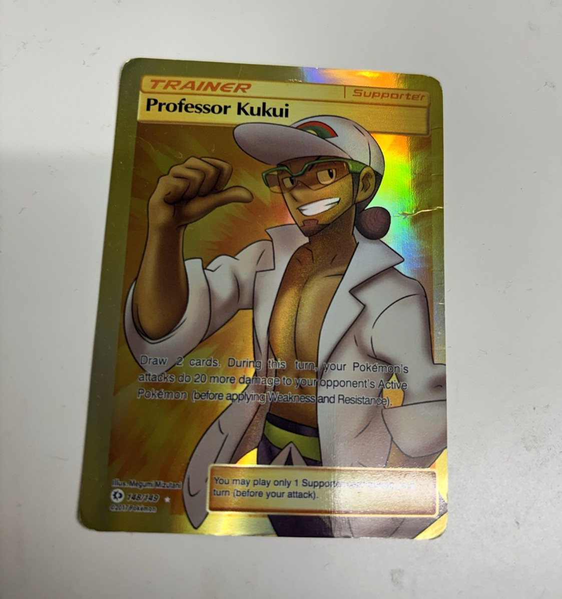 Pokémon TCG Professor Kukui 148/149 Sun & Moon Ultra Rare Full Art Holo