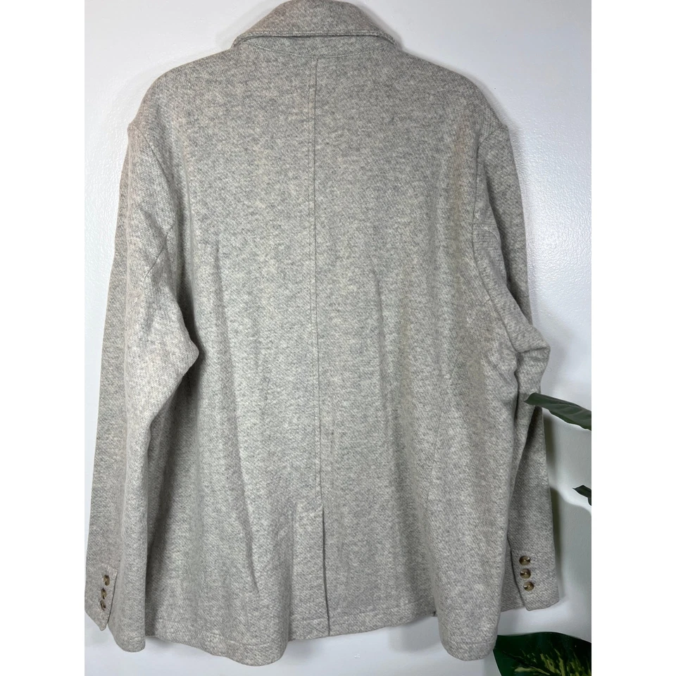 Vince NWT Men's Wool Fleece Blazer Light Heather Gray Grey size XL - Image 3 of 4