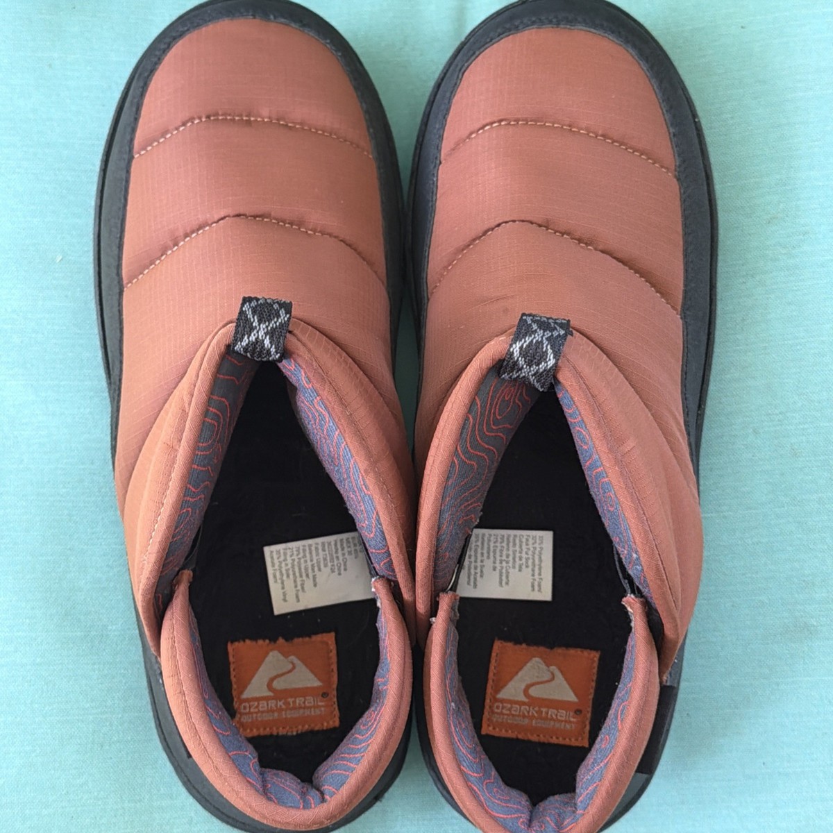 Ozark Trail Mens Boot Slipper Sz 12 Rust Water-Repellant 