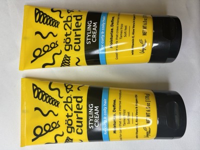 Got2b Curled Styling Cream For Curly & Coily Hair, 6oz Lot Of 2 Brand New