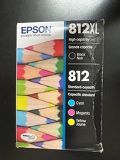 Epson T812XL/T812 Black High Yield  Cyan/Magenta/Yellow Standard Ink 8869/OB