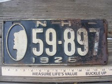 1926 HEW HAMPSHIRE license plate