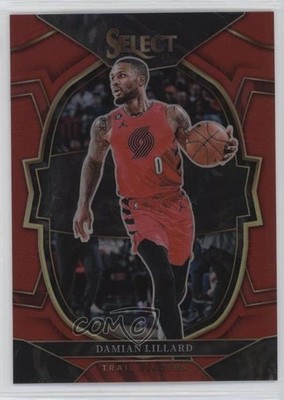 2022-23 Panini Select Concourse Red Prizm 58/199 Damian Lillard #7 2r8