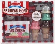 Melissa  Doug Scoop and Stack Ice Cream Cone Magnetic Pretend Play Set