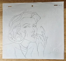 AEON FLUX Cartoon MTV Original Animation Production Cel Drawing Hand Drawn Art