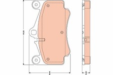 TRW Jeu de garnitures de frein, frein à disque essieu avant pour PORSCHE
