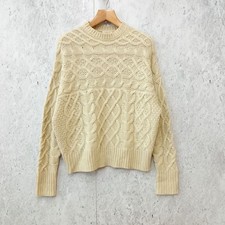 CLASSIC ELF Cable Knitting Random Cable Pullover Knit Beige
