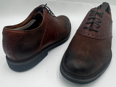 Johnston & Murphy Cardell SDL Men Dress Shoes 10.5M Brown Leather Oxford 20-1632