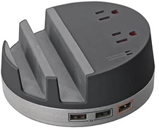 Brand Name 22W Desktop Charging Station - Phone/Tablet Stand - USB and AC Ventev