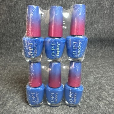 6 Pack OPI RapiDry Quick Dry Nail Polish BLUE To Dry For 9mL 0.3 oz RD0027