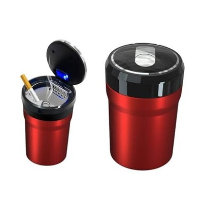 Car Ashtray with Lid, Easy Clean Up Detachable Smokeless Ashtray Larger Red