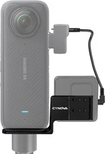 CYNOVA Cold Shoe for Insta360 X4 Accessories, Invisible Mic Bracket Black 