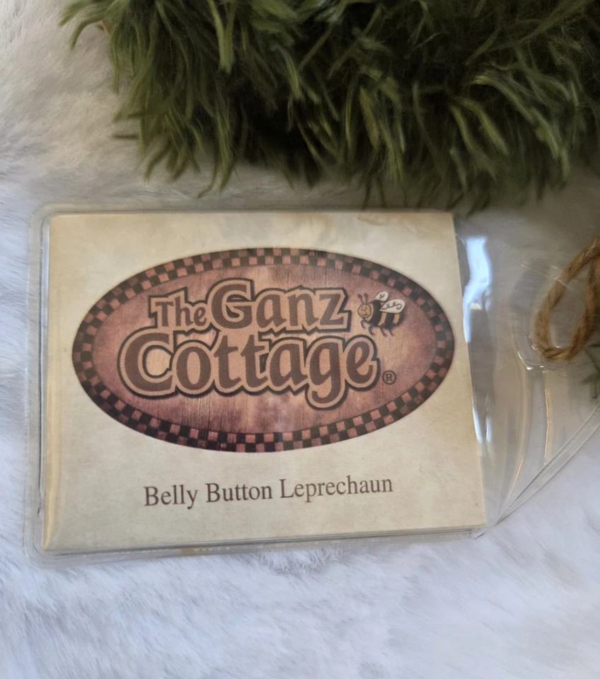 Vintage Ganz Cottage Belly Button Leprechaun Bear Plush Collectible Toy Jointed  - Image 4 of 4