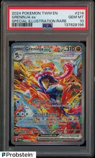 2024 Pokemon TWM En Special Illustration Rare #214 Greninja Ex PSA 10 GEM MINT