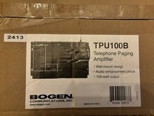 Bogen TPU-100B 100 Watt Telephone Paging Amplifier. NEW/OPEN BOX FREE SHIPPING 