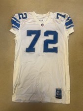 2001 Detroit Lions Ray Roberts #72 Game Issued White Jersey SZ. 52