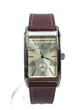 Hamilton American Classic Ardmore Quartz Wristwatch Mens Silver Leather