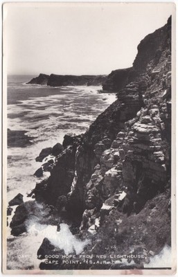 Cape of Good Hope Cape Point Vintage South African RPPC Postcard Lighthouse POV