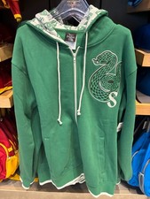 Universal Studios Harry Potter Slytherin Zip Up Jacket Hoodie NWT