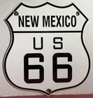 VINTAGE STATE OF NEW MEXICO U.S. US ROUTE 66 PORCELAIN ROAD 13” HIGHWAY SIGN