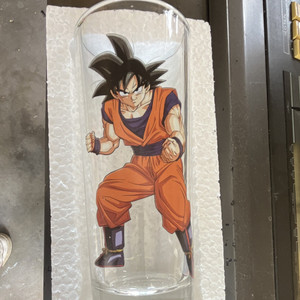 Dragon Ball Z Goku Clear Painted Glass 