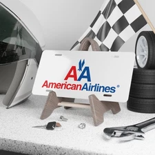 American Airlines Car Front License Plate Tag Vanity Style – Auto Metal Aluminum