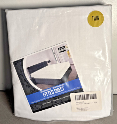 UTOPIA BEDDING TWIN FITTED SHEET WHITE BRUSHED MICROFIBER 100% Polyster