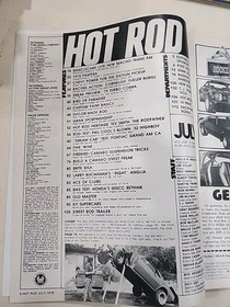 July 1978 Hot Rod Magazine Kit Cars Street Rods & Mean Machines Build A Camaro