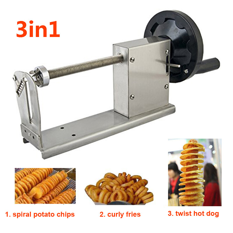 Tornado Potato Slicer Cutter, Spiral Potato Chips Making Machine Twist  Potato Vegetable Cutter