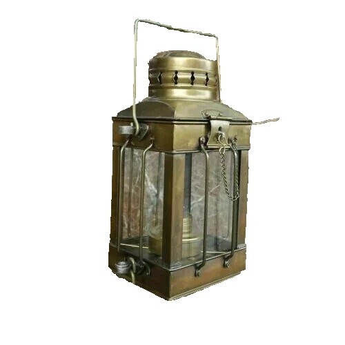 CHIEF LIGHT ~ Great Britain 1935 #3509 Cargo Light Brass Lantern