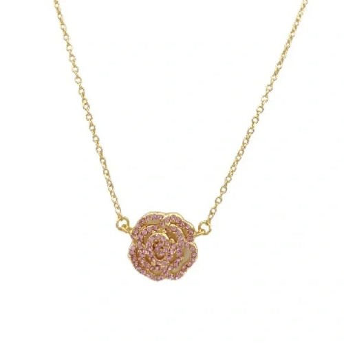 Kate Spade Crystal Rose Necklace in Gold/Pink. Retail $68 - Picture 2 of 6