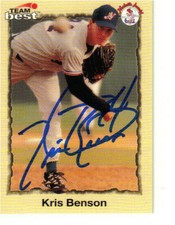Nashville Sounds Kris Benson autographed baseball card