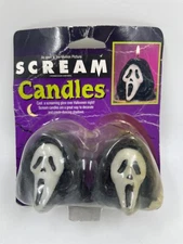 Vintage & Rare 1997 SCREAM Movie Ghost Face Wax Candle Horror Halloween Decorate